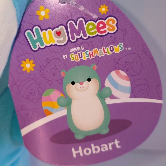 HOBART 🐹 12" Teal Cream & Pink Hamster HugMees Easter 2023 Squishmallow NWT - Picture 2 of 8
